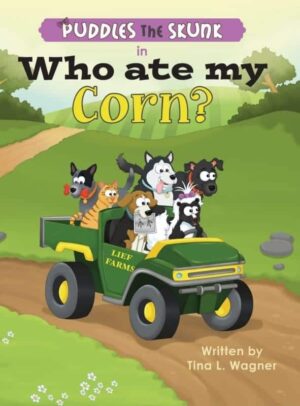 Puddles the Skunk in Who Ate My Corn | Mindstir Media Book Cover