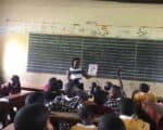 Kate Eldean Classroom book reading in Uganda of Gracie Brave | Mindstir Media Book Cover