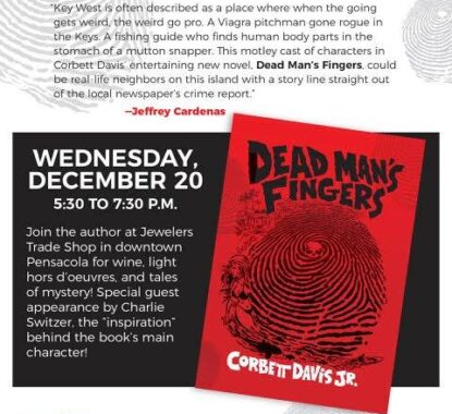 Meet the Author Corbett Davis Dead Mans Fingers Book Signing | Mindstir Media Book Cover