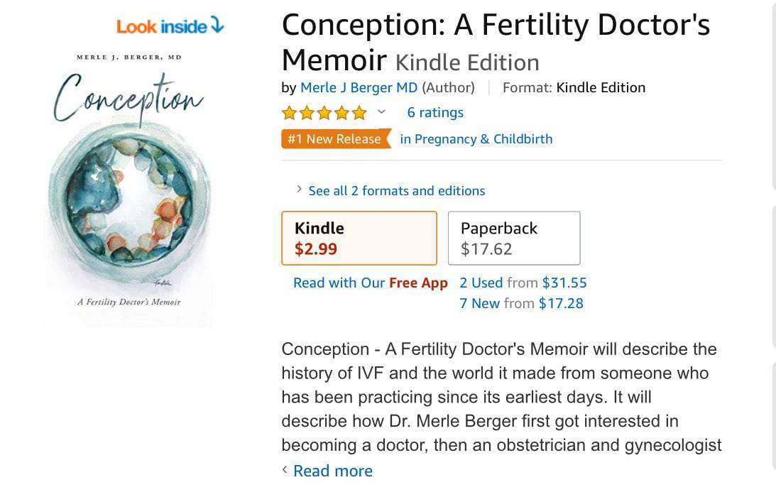 Conception A Fertility Doctors Memoir 2 | Mindstir Media Book Cover