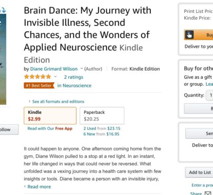 Brain Dance My Journey with Invisible Illness Second Chances and the Wonders of Applied Neuroscience 6 | Mindstir Media Book Cover